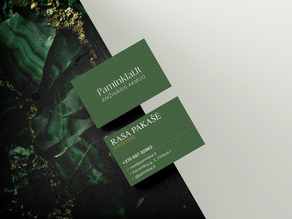 An example of a double-sided business card design