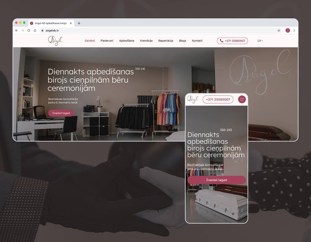 Optimizēta mājaslapa apbedīšanas biroja Angel AB izaugsmei
