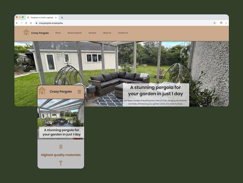Crazy Pergola - Website for custom garden pergola builders